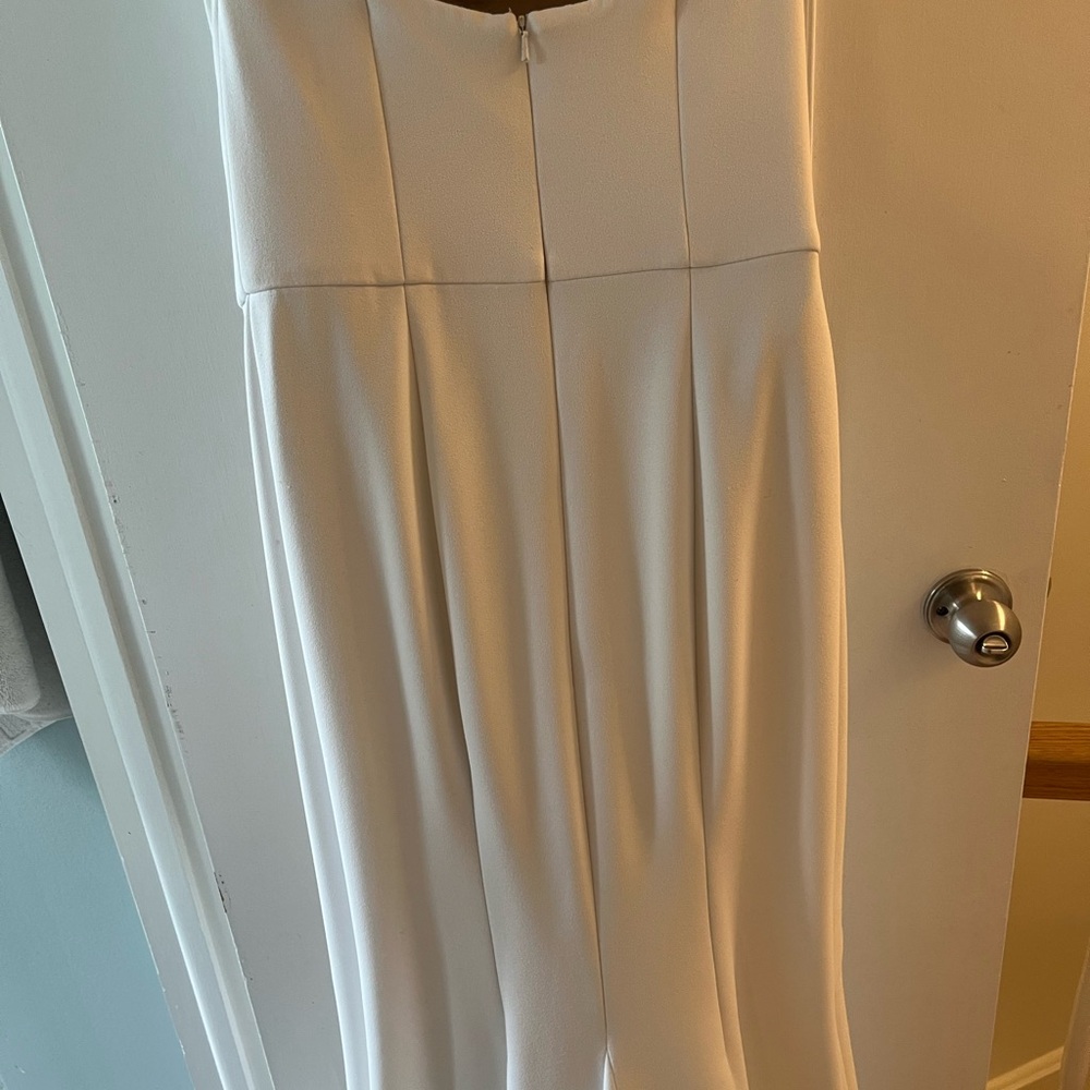 Alyssa Kristin Scarlet Dress// Stretch Crepe Strapless Gown View 5